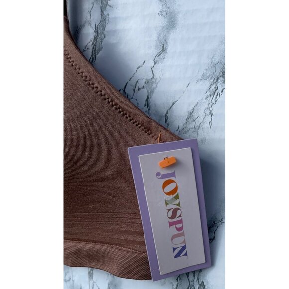 Joyspun Size Small Wirefree Brown Bra With Adjustable Straps & Back Closure - Picture 3 of 4